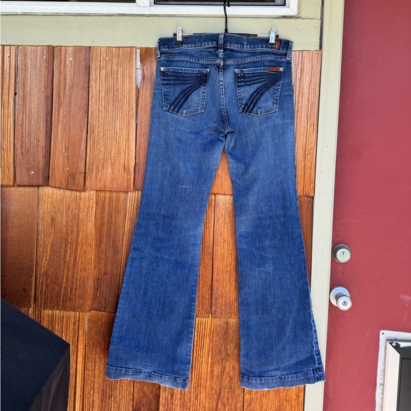 7 for all mankind low rise flare jeans - Picture 2 of 5